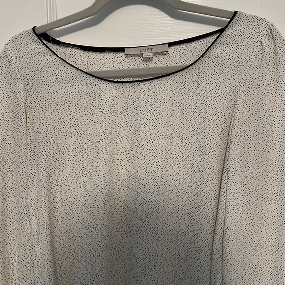 Black and white polka dot long sleeve blouse - Picture 2 of 2